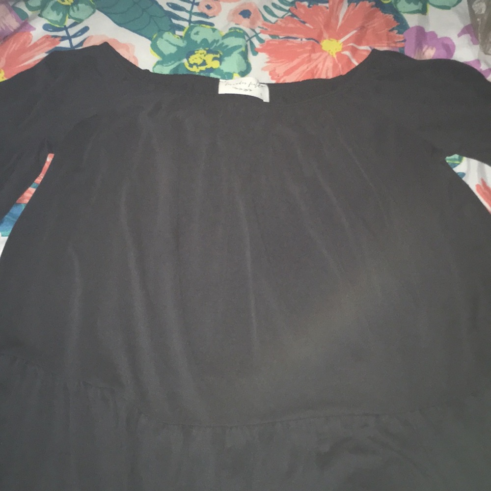 Black blouse off the shoulder